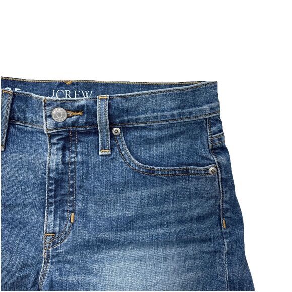 J. Crew Womens Size 25 Blue Mid Rise Raw Hem Cut-Off Denim Shorts Medium wash - Picture 2 of 9